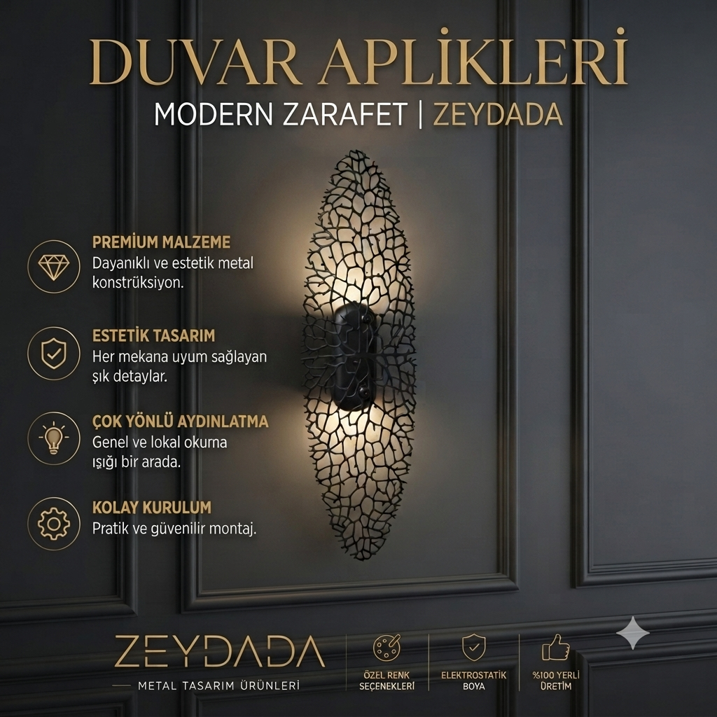 Zeydada modern zarafet aplik büyük boy