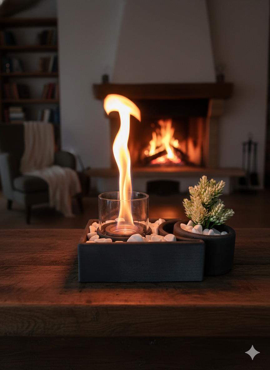 Masaüstü PureFlame Mini Bioethanol Şömine