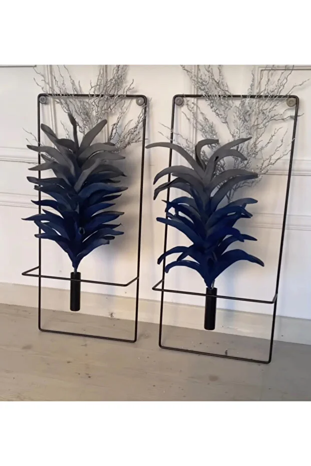 2Lİ SİYAH DİKDÖRTGEN DUVAR DEKOR 30X60