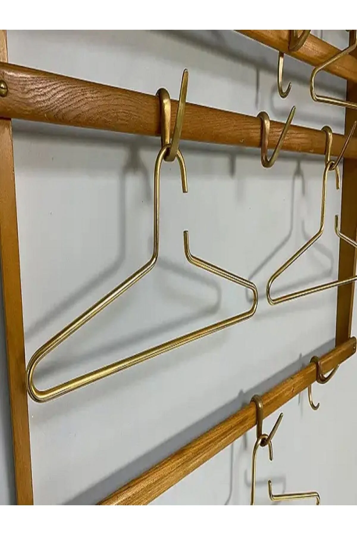 6 Adet Elbise Askısı ,dolap Düzenleme Askısı ,gold Boyalı