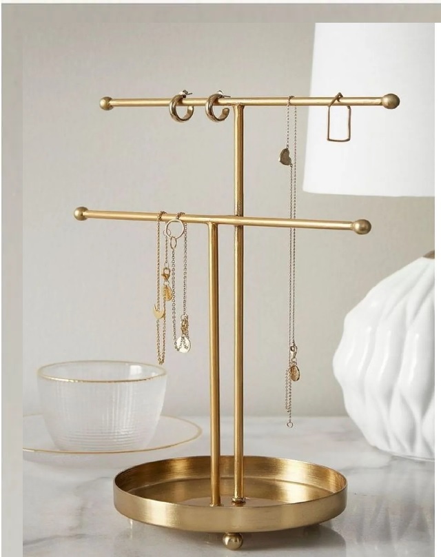 2 Askılı Takı Standı gold Düzenleyici Organizer