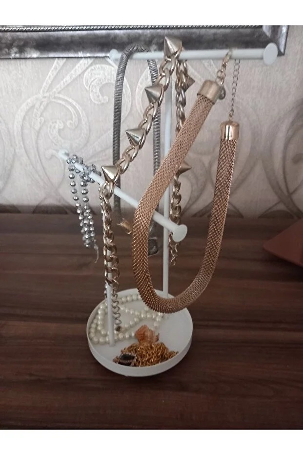 2 Askılı Takı Standı beyaz